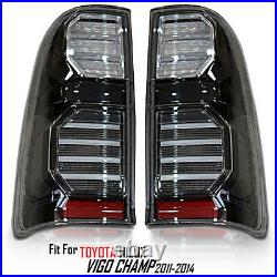 Rear Smoke Led Tail Lights Lamp Fit For Toyota Hilux Vigo Sr5 Mk6 Mk7 2005-2014