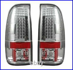 Recon 264176CL LED Tail Lights with Clear Lens Fits 08-15 Ford Super Duty F250HD
