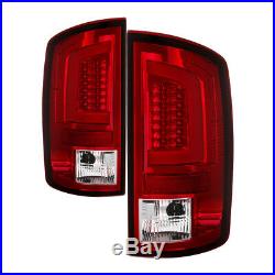 Red 2002-2006 Dodge Ram 1500 03-06 2500 3500 LED Tube Tail Lights Brake Lamps