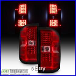 Red 2014 2015 2016 2017 2018 Chevy Silverado 1500 LED Tail Lights Brake Lamps