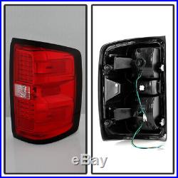 Red 2014 2015 2016 2017 2018 Chevy Silverado 1500 LED Tail Lights Brake Lamps
