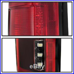 Red 2015 2016 2017 2018 Ford F150 FULL LED withBlind Spot Sensor Tail Lights Lamps