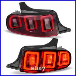 Red Black LED Tail Lights For Ford Mustang 2010-2012 Driver Passenger Side