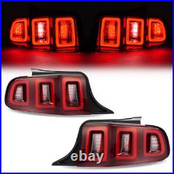 Red Black LED Tail Lights For Ford Mustang 2010-2012 Driver Passenger Side