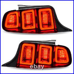 Red Black LED Tail Lights For Ford Mustang 2010-2012 Driver Passenger Side