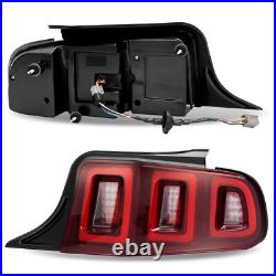 Red Black LED Tail Lights For Ford Mustang 2010-2012 Driver Passenger Side