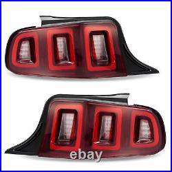Red Black LED Tail Lights For Ford Mustang 2010-2012 Driver Passenger Side