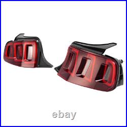 Red Black LED Tail Lights For Ford Mustang 2010-2012 Driver Passenger Side