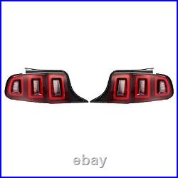 Red Black LED Tail Lights For Ford Mustang 2010-2012 Driver Passenger Side