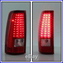 Red Clear 1999-2002 Chevy Silverado 1500 2500 3500 LED Tail Lights Brake Lamps