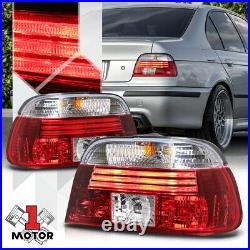 Red/Clear EURO LED Light Bar Tail Light Brake Lamp for 97-00 BMW E39 5-Series