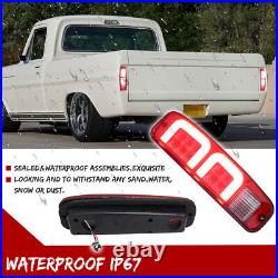 Red LED Rear Tail Lights Assembly For 74-91 Ford E150 F150 250 350 100 Bronco