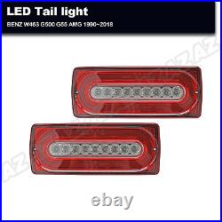 Red LED Tail Brake Lights Turn Signal Lamps For 1990-18 Mercedes W463 G500 G550