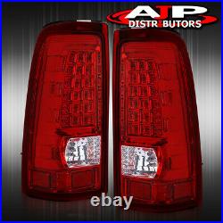 Red LED Tail Light Lamps For 99 00 01 02 03 04 05 06 Chevy Silverado Gmc Sierra