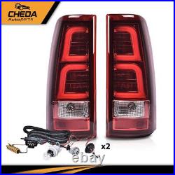 Red LED Tail Lights Fit for 1999-2006 Chevy Silverado 99-02 GMC Sierra 1500 2500