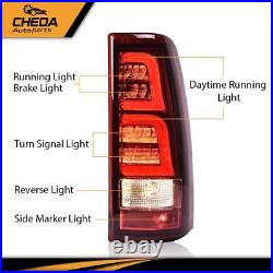 Red LED Tail Lights Fit for 1999-2006 Chevy Silverado 99-02 GMC Sierra 1500 2500