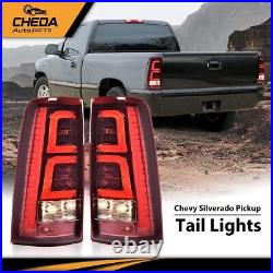 Red LED Tail Lights Fit for 1999-2006 Chevy Silverado 99-02 GMC Sierra 1500 2500