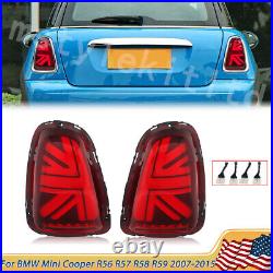 Red LED Tail Lights For 2007-13 Mini Cooper R56 R57 R58 R59 Rear Lamps