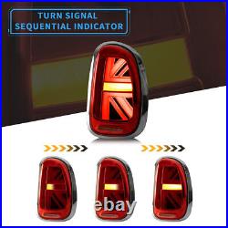 Red LED Tail Lights For 2010-2016 BMW MINI R60 Sequential Turn Signal Rear LH+RH