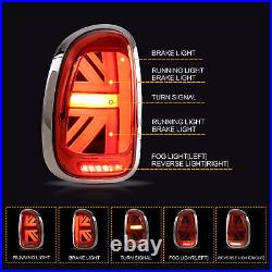 Red LED Tail Lights For 2010-2016 BMW MINI R60 Sequential Turn Signal Rear LH+RH