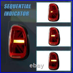 Red LED Tail Lights For 2010-2016 BMW MINI R60 Sequential Turn Signal Rear LH+RH