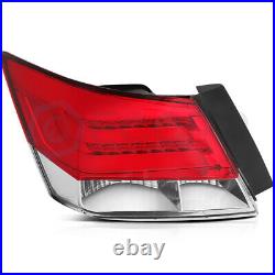 Red LED Taillight For 2008-2013 Honda Accord Sedan Lamp Rear Brake Tail Lights