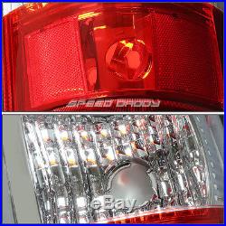 Red Lens Chrome Housing Led Brake Tail Light For 03-07 Chevy Silverado/sierra