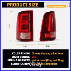 Red Lens Full LED Tail Lights Brake Lamps For 2009-2018 Dodge Ram 1500 2500 3500