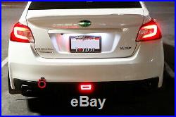 Red Lens LED Rear Fog Light, Brake and Backup Reverse For 2011+ Subaru WRX STi