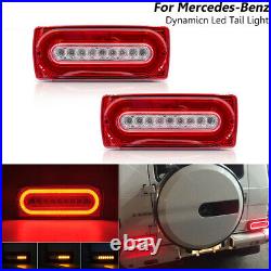 Red Lens Led Dynamic Tail Light For Mercedes Benz G-Class W463 G500 G550 G55 AMG