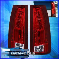 Red Lens Led Tail Lights For 88-98 Chevy Gmc Ck C10 1500 2500 Silverado Sierra