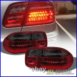 Red Smoke 1996-2002 Mercedes-Benz W210 E300 E320 E430 E55 LED Tail Lights Lamps