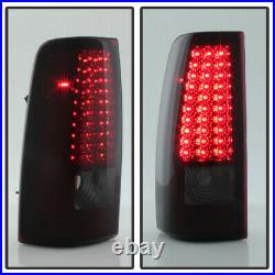 Red Smoke 1999-2002 Chevy Silverado 1500 2500 3500 LED Tail Lights Brake Lamps