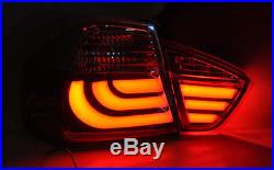 Red Smoke LED Light Bar Tail Lights Pair RH LH FITS BMW 3 Series 06-08 E90 4Dr