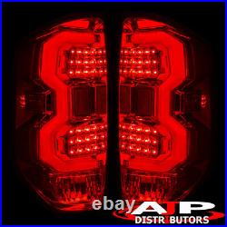 Red Smoked LED Tail Lights Brake Lamps Assembly Pair For 2014-2021 Toyota Tundra