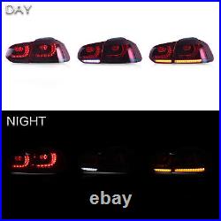 Red&Smoked Lens LED Tail Lights L&R For Volkswagen Golf 6 MK6 GTI R 2010-2013Set