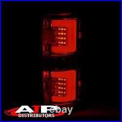 Red Smoked Lens LED Tube Tail Lights Brake Lamps Pair For 2009-2014 Ford F-150