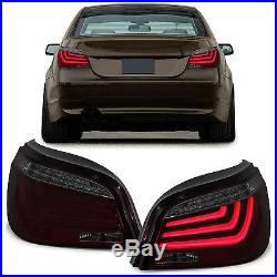 Red Smoked finish lightbar LED bar tail rear lights for BMW 5 series E60 03-07