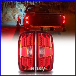 Red for 2014-2018 Chevy Silverado 1500 LED Tail Lights Brake Lamps Left+Right