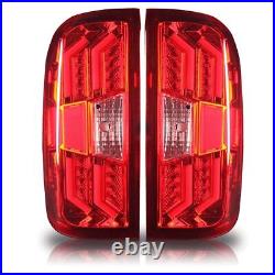 Red for 2014-2018 Chevy Silverado 1500 LED Tail Lights Brake Lamps Left+Right