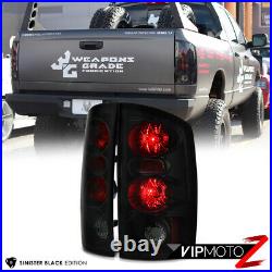 SINISTER BLACK 2002-2006 Dodge Ram 1500 2500 3500 Smoke Tail Lights Brake Lamp