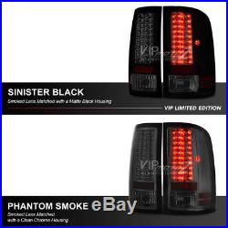 SINISTER BLACK GMC Sierra 2007-2013 Black Housing LED Tail Light Lamp Smoke