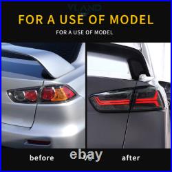 SMOKED Full LED Tail Lights For 2008-2017 Mitsubishi Lancer EVO X withSequential