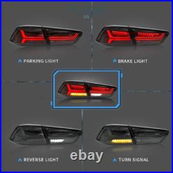 SMOKED Full LED Tail Lights For 2008-2017 Mitsubishi Lancer EVO X withSequential
