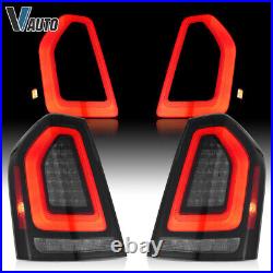 SMOKED LED Tail Lights For 2011-2014 Chrysler 300 withAnimation VLAND Rear Lamps