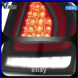SMOKED LED Tail Lights For 2011-2014 Chrysler 300 withAnimation VLAND Rear Lamps