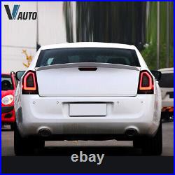 SMOKED LED Tail Lights For 2011-2014 Chrysler 300 withAnimation VLAND Rear Lamps