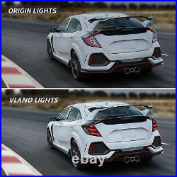 SMOKED LED Tail Lights For 2016-2021 Honda Civic Hatchback Type R withSequential