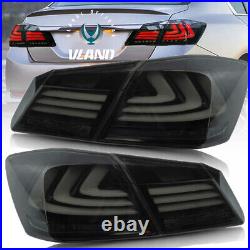 SMOKE Full LED Tail Lights For Honda Accord 9th Gen Sedan 2013-2015 withSequential