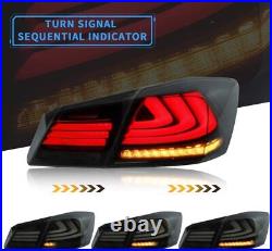 SMOKE Full LED Tail Lights For Honda Accord 9th Gen Sedan 2013-2015 withSequential